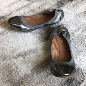 Coach silver ballet flats